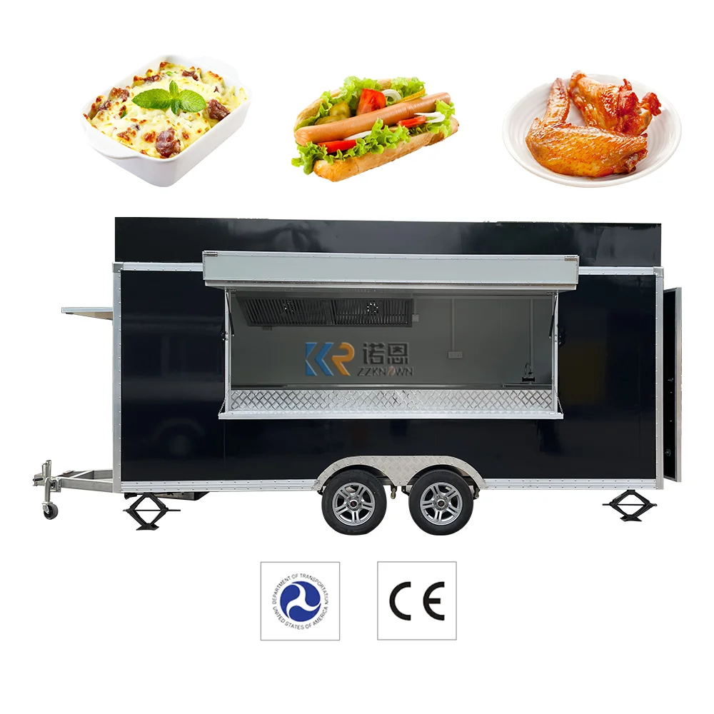 Customized Mobile Fast Food Trailer Standard Mobile Food Truck Cart Trailer