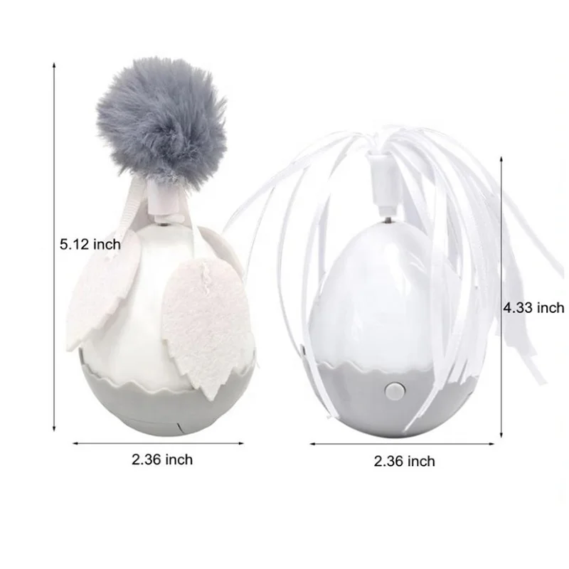 Replaceable Head Relieve Boredom Playing Feather Motion Rotating Ball Electric Cat Pet