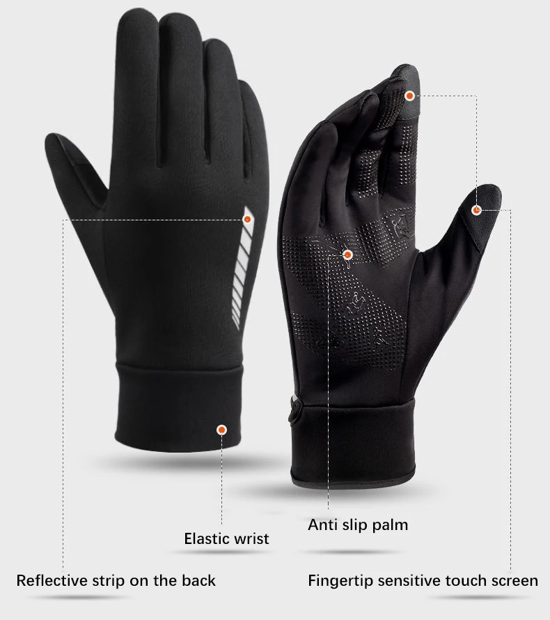 Winter warm gloves men winter outdoor sports riding ski gloves fall and winter windproof waterproof touch screen