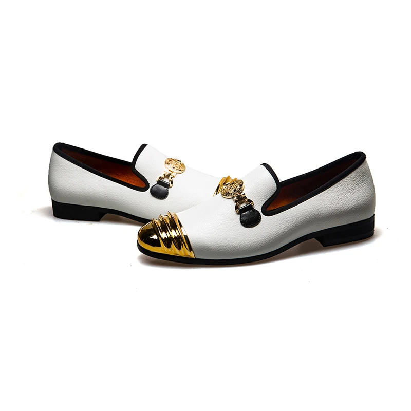 Leather Fashion  Low Heel Fringe Shoes Dress Shoes Brogue Shoes Vintage Classic Male Casual Loafers