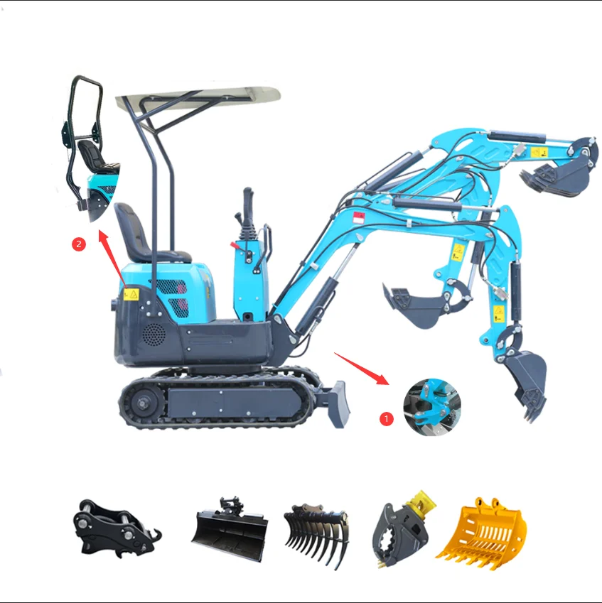 Недорогие мини-экскаваторы hyundai kubota/yanmar, небольшой экскаватор CE/EPA/EURO 5, Компактные мини-экскаваторы, 1 тонна, цены