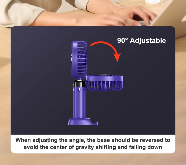 Adjustable 3 Speed mini Handheld Battery Rechargeable Portable Fan Small fan mini USB Desk Personal Hand Cooling Folding Fan