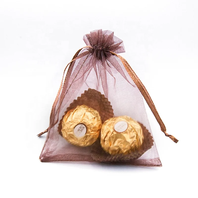 17*23 organza bags wholesale custom organza fabric sachet bag packaging