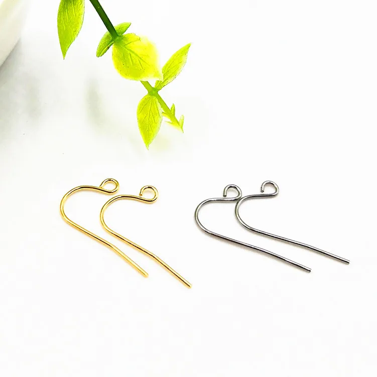 fashion 316L stainless steel jewelry findings earring  hook nature pearl,18k gold IP vacuum plating ,DIY jewelry Accessories