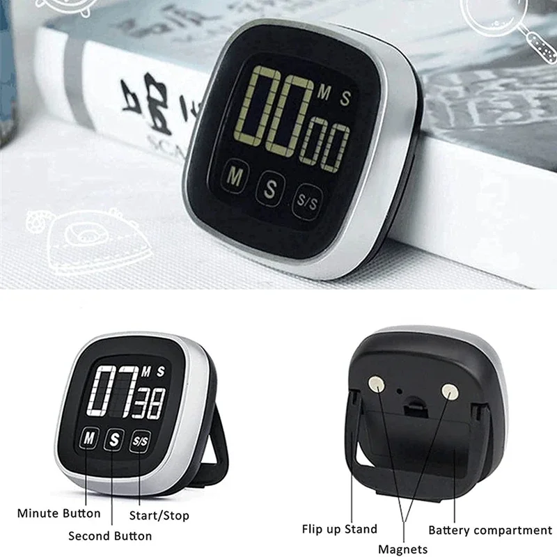 Cooking Touchscreen LCD Classroom Timer Digital Timer for Game Meeting Fitness Study