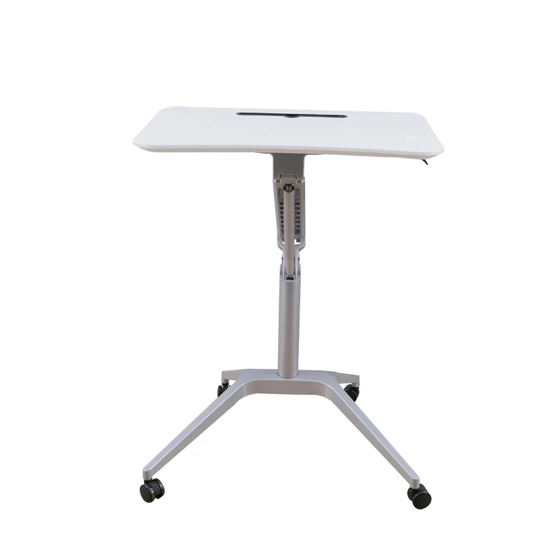 Best Selling Gas Spring Adjustable Sit Stand Laptop Workstation Computer Cart Mobile Standng Desk