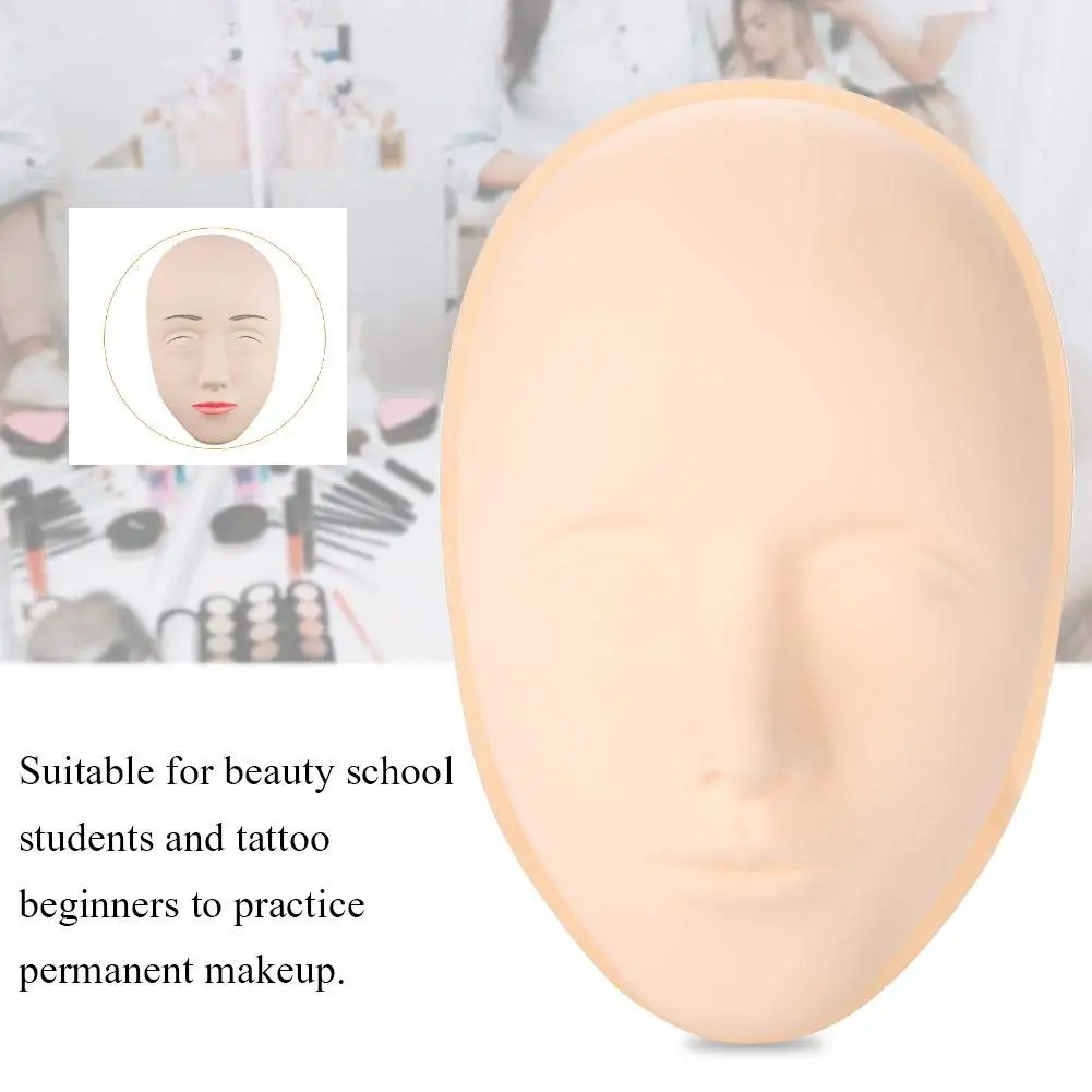 Premium Quality 5D Facial Tattoo Training Head Silicone Practice Permanent Makeup Eyebrow Tattoo Skin Mannequin Doll Face Head