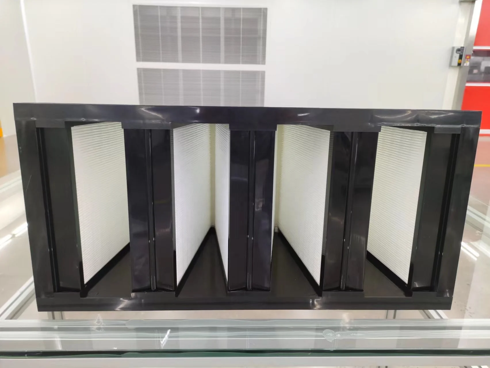 High Efficiency Industrial Air Purifier F8 F9 V Cell HEPA Air Filter New Condition Core Media High Quality Fiberglass Bank
