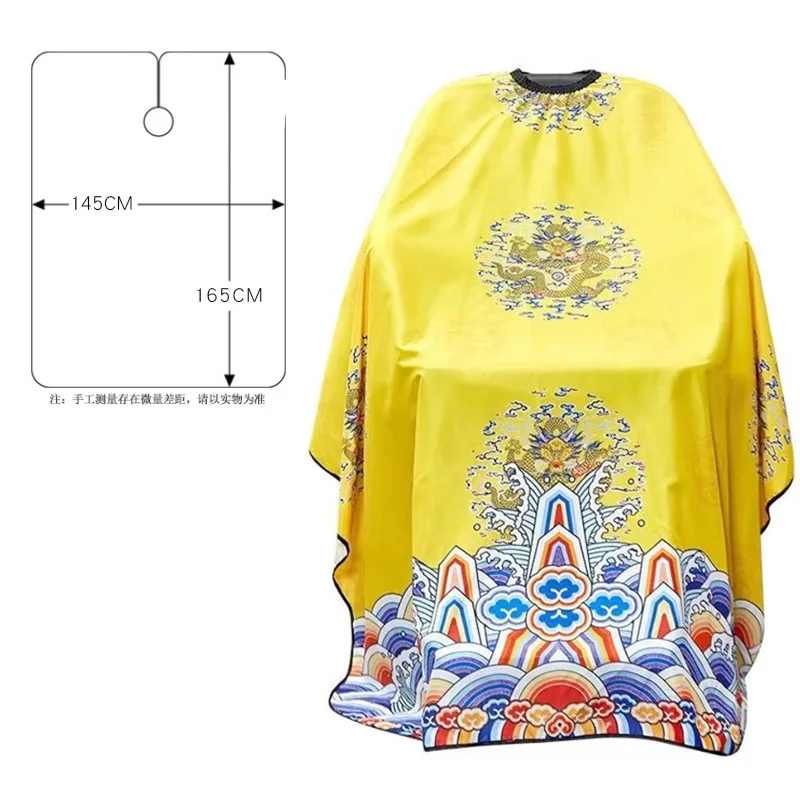 Factory custom high quality salon waterproof barbers cape dragon robe with totem Barbers Cape Dragon Robe Hair Dressing Cape