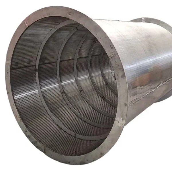Wedge welded  slot wire mesh screen drum filter,wire wrapped screen pipe cylinder