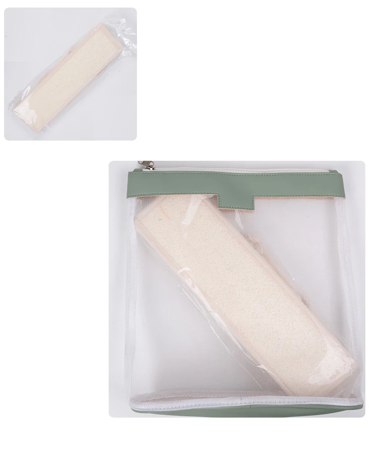 5 pcs eco-friendly loofah bath ball & bath towel & body scrub in one set mesh bag nylon bag