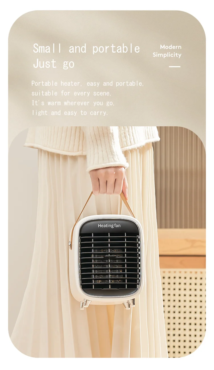 Desktop Office Space Heater Fan Hot Wind Warmer Machine for Winter Air Heating PTC  Home Fan Heater
