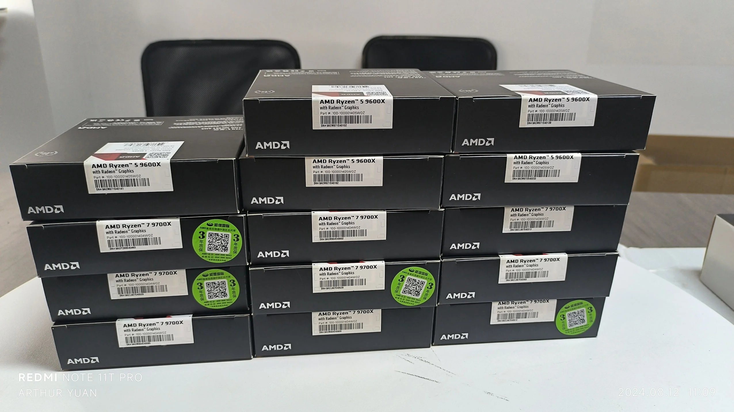 Лидер продаж центральный процессор AMD R5 9600X 9000 серии гранитный хребет 6 ядер 3 8 ГГц AM5 ZEN 5 ry-zen