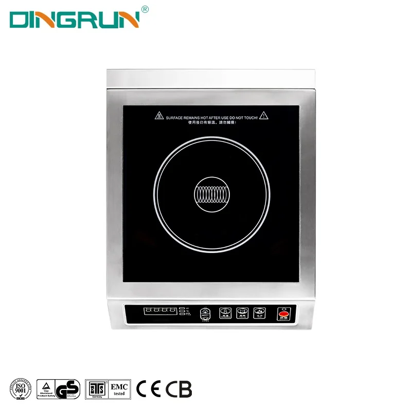 High Power 3500W Restaurant Commercial Induction Hob Stainless Steel Waterproof Key Control Induction Cooker