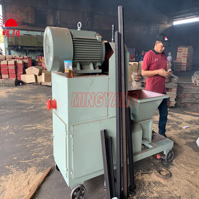 Screw Press Small Corn Stalk Cow Dung Charcoal Biomass Wood Sawdust Briquettes Making Machine