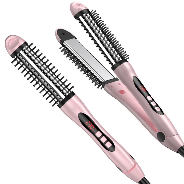 MengYu Hot Sales Hair Straightener ceramic flat iron 2 in 1 hair straightening and curling iron