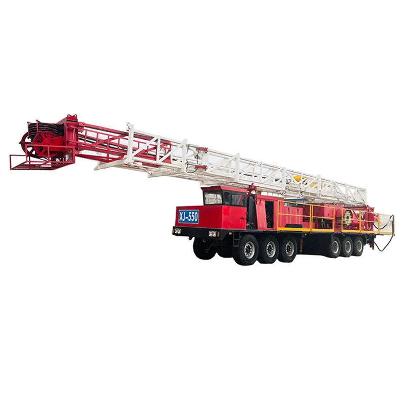 API 550HP Workover Oil and Gas Equipment Rig Mine Rock Drill Rig truck mounted Oilfield Workover Rig