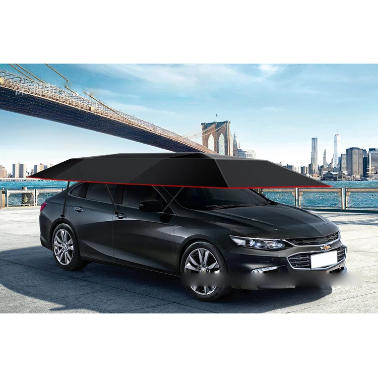 Portable Automatic Car Umbrella Tent Light Electric Sunshades Auto Accessories