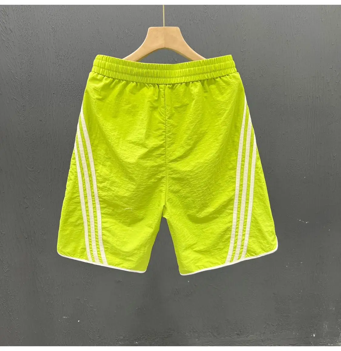 Custom Summer Blank Webbing Workout Sportswear Track Gym Shorts Mens Track Shorts Elastic Waist Nylon Shorts for Men