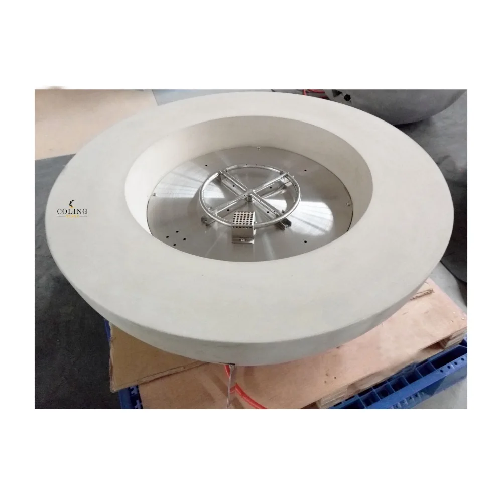 CG001-24 outdoor propane gas patio fireplace Stainless steel metal GFRC/GRC indoor gas fire pit