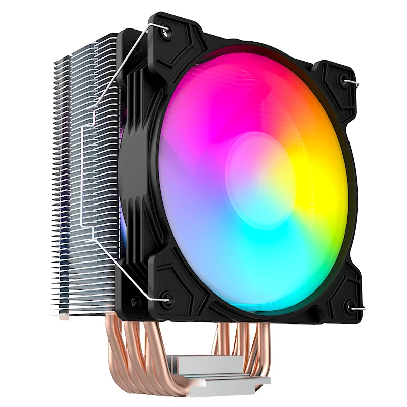 OEM ODM 6 copper heat pipes CPU cooler rgb color fan cooler cpu radiator TDP 160W 165W