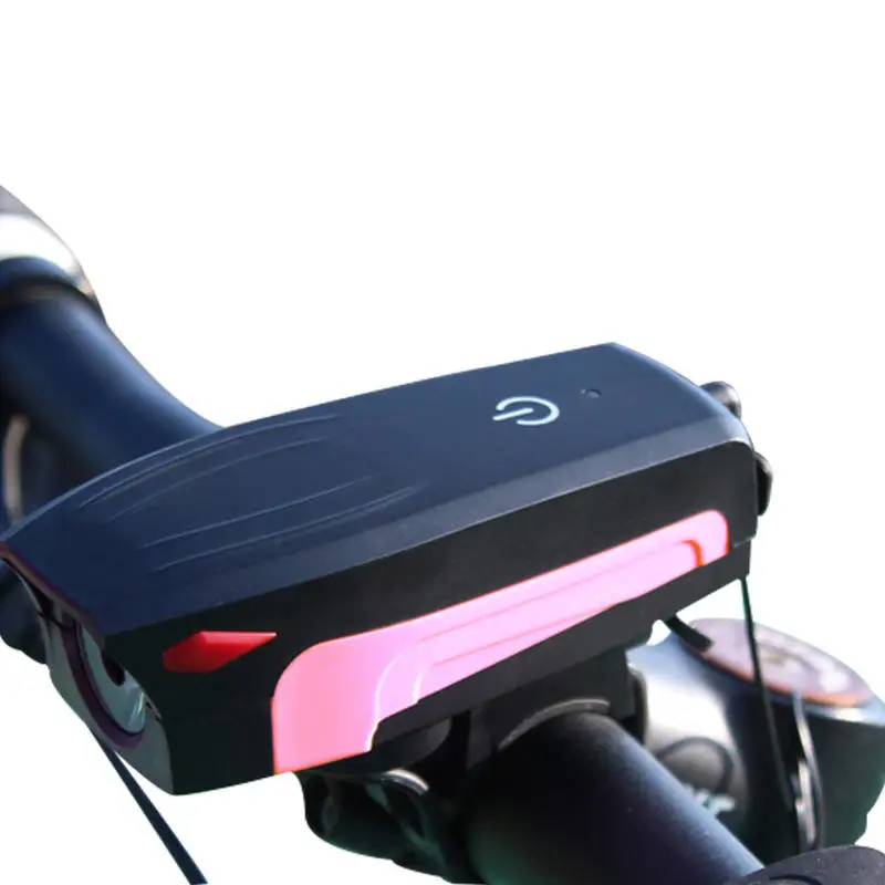 Xunting Rainproof  Safety Warning Light USB Charge 5 Modes Switch Bicycle Horn Headlight Bike Front Light