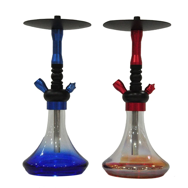 Customized aluminium and glass vase and bag small shisha hookah portable in China