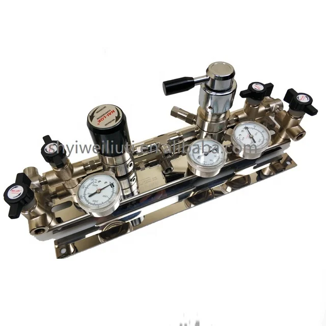 NAI-LOK High Pressure Stainless Steel Gas Semi Automatic Changeover Switching Panel Mount Manifolds System