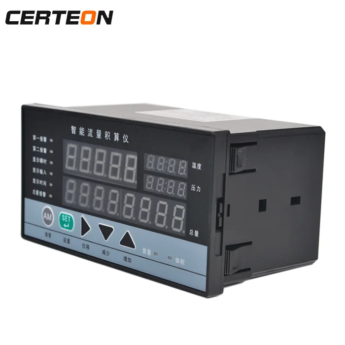 Intelligent liquid Oil water gas flow meter indicator totalizer digital flow controller with temperature pressure compensation