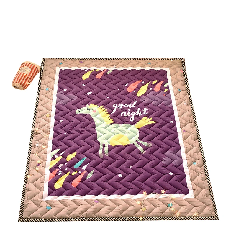 comfortable soft cotton folding baby play game mat creeping mat