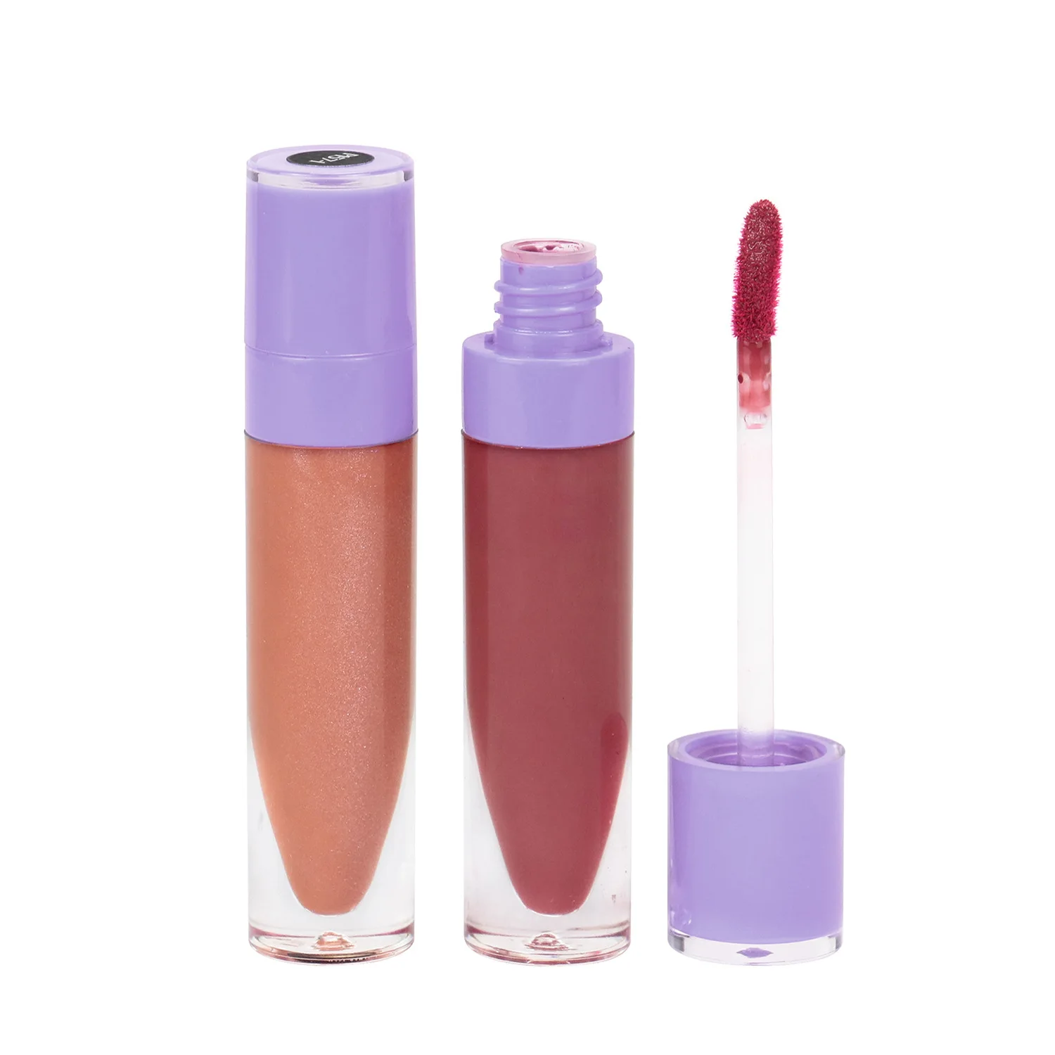 White black pink cover purple cover trendy shimmering lip gloss samples can be printed logo small batch foreign trade vendors