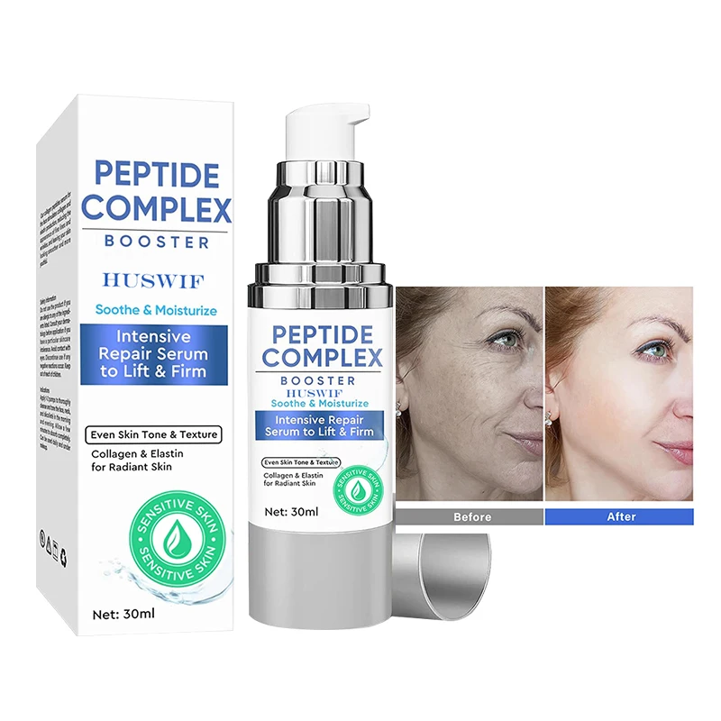 Антивозрастная коллагеновая Пептидная сыворотка с витамином С и гиалуроновой кислотой для лица