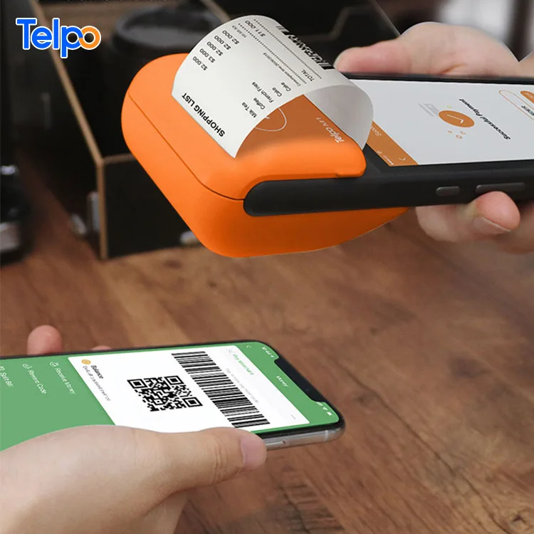 Telpo M1 портативный Android 11 POS-терминал с принтером для оплаты билетов сканер