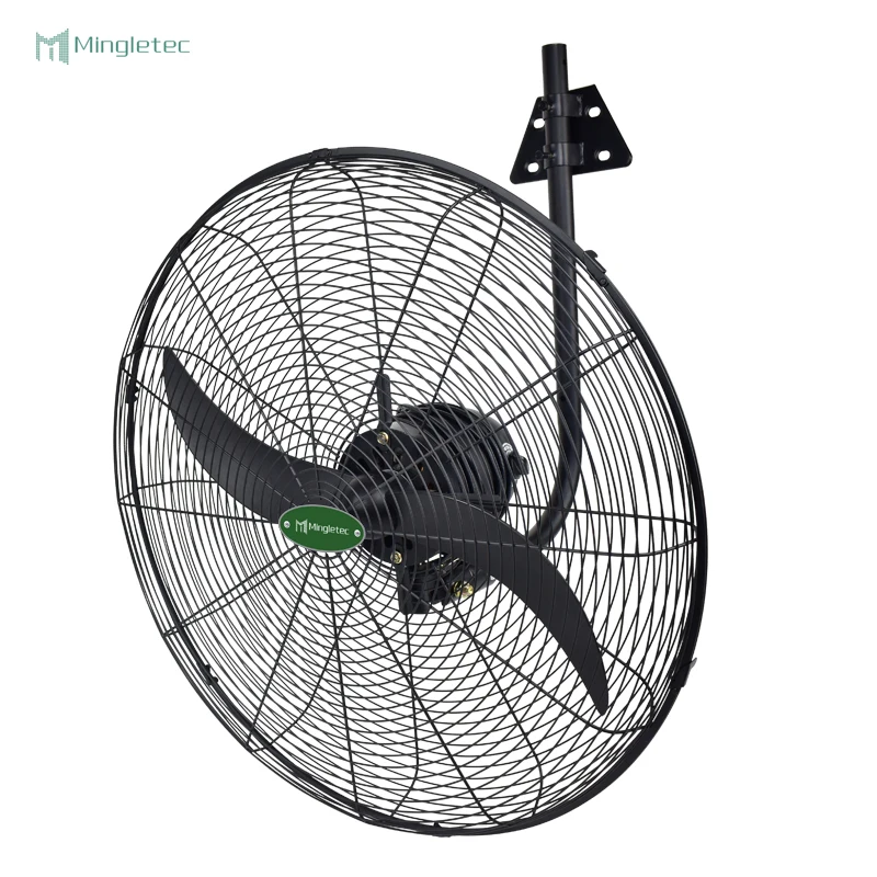 Ventilateur Two Horn Blades Hanging Strong Wind Mounted Metal Industrial Wall Fan