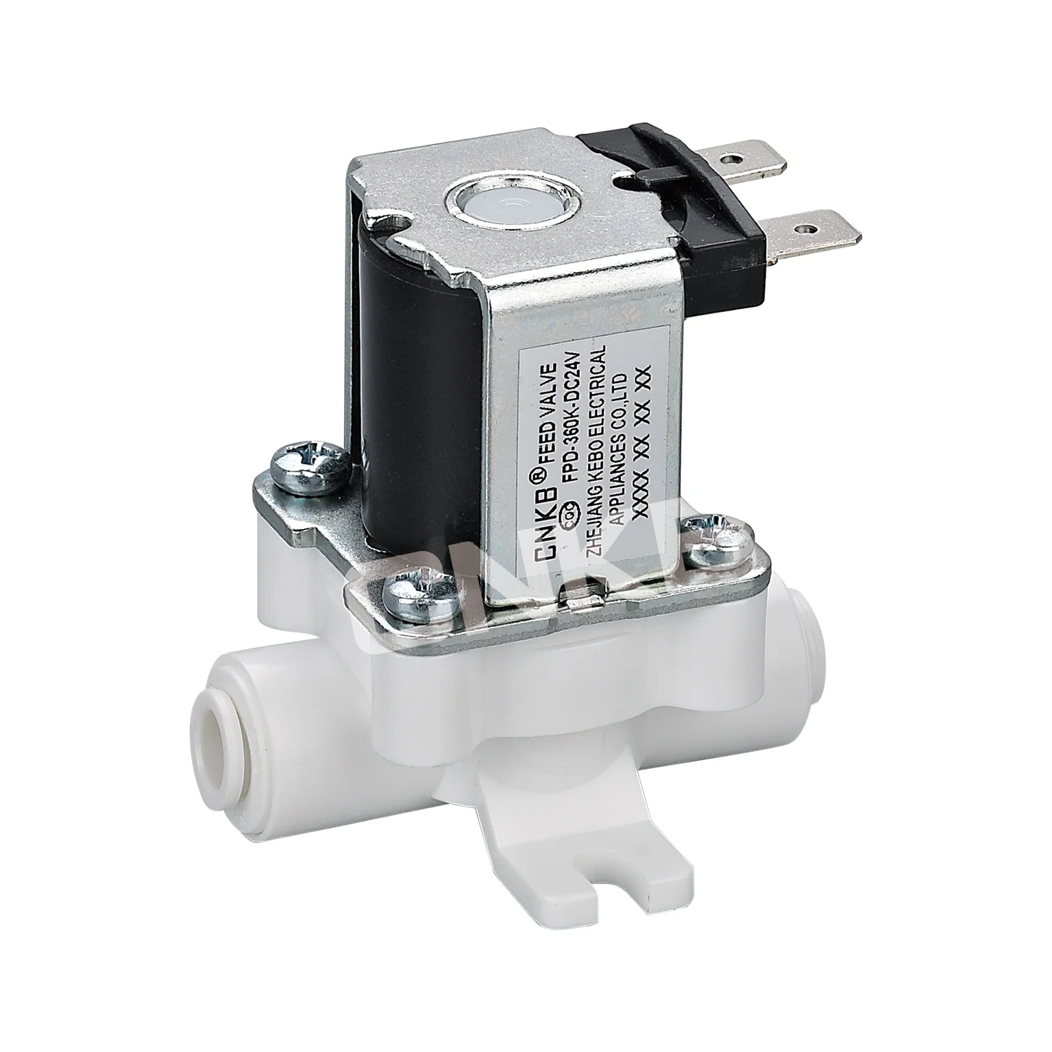 CNKB FPD-360K 1 Way 1 Outlet Food Grade Plastic DC12/24/36V Standard Water Solenoid Valve for Household Appliances