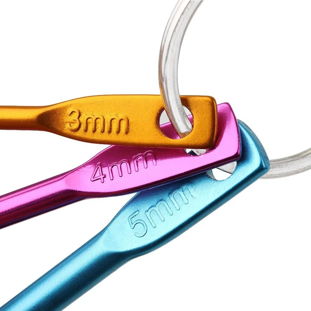 RTS 3pcs/set Knitting Crochet Sweater Needle Colored Alumina Crochet Hook