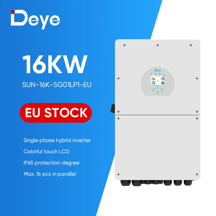 EU Stock Deye 16kW Single-Phase Hybrid Solar Inverter with Low Voltage Battery Support SUN-16K-SG01LP1-EU