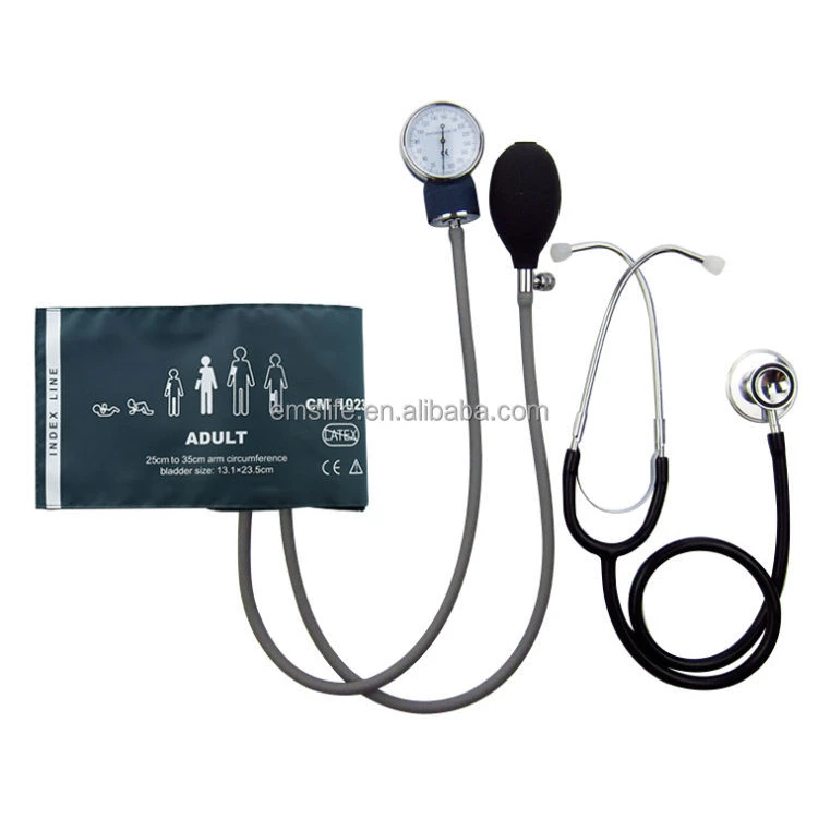 V-LOCK professional Adult Arm BP monitor Aneroid Sphygmomanometer BP Cuff Kit  with stethoscope