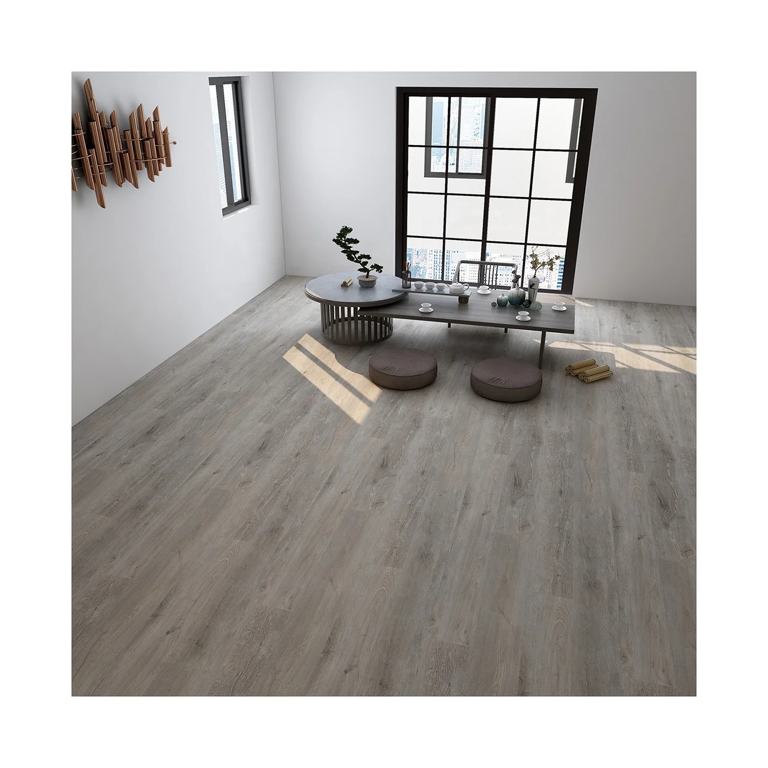 Customization Sound Absorption Dry Back Wood Floating Floor Vinyl 3mm Use Glue For Museums