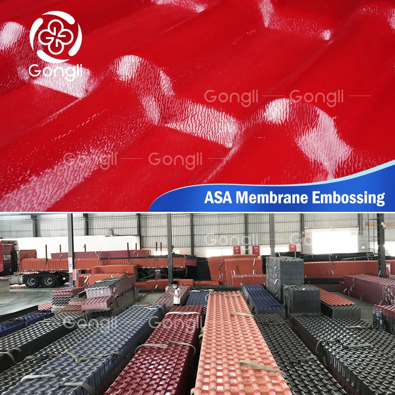 toles pour toiture panneau de type hollandaise roof tile mould plastic pvc resin powder ASA PVC synthetic resin roof tiles
