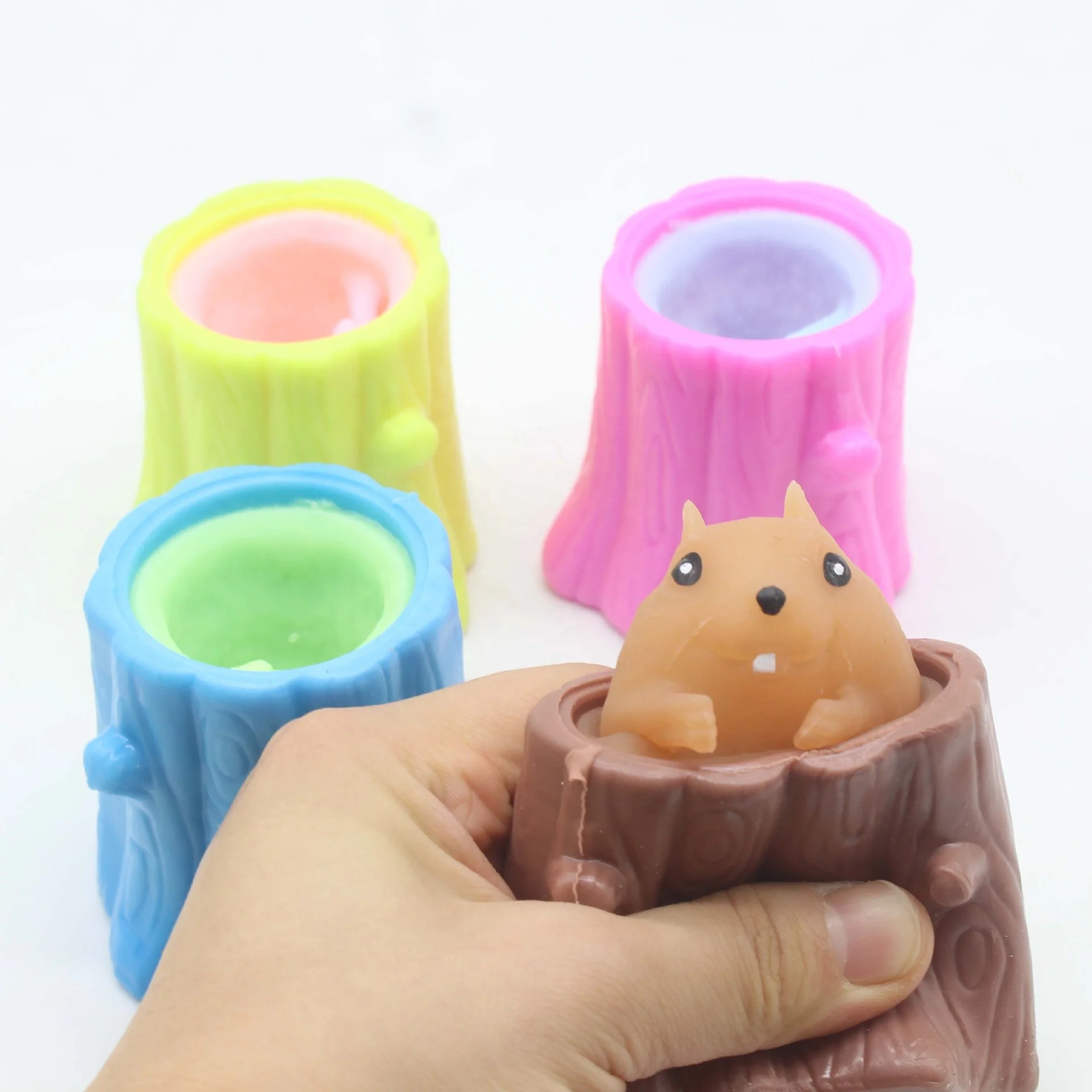 Hot Sale Evil Squirrel Cup Funny Squeeze Stress Relief Sensory Fidget Toys