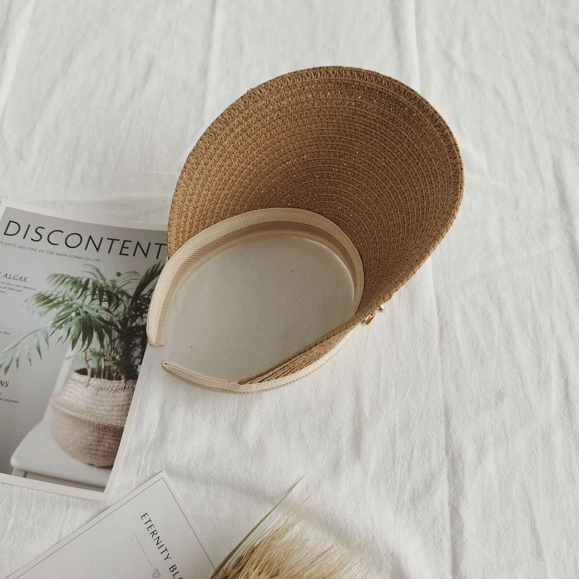 Wholesale baby paper kids children child toddler summer hat straw sun visor cap hat bag hat cap set for kids children