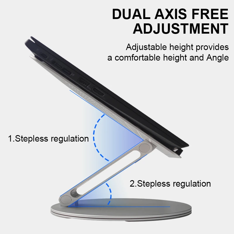 Compact adjustable universal aluminum laptop stand Soporte Para Laptop Notebook Tablet Holder Stand With USB Type-c HUB
