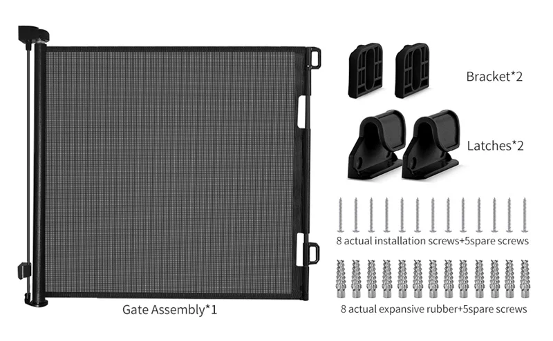 TAK  Prodigy Baby Safety Gate Mesh Retractable Baby Gate Customized Retractable Stair Extra Wide Child Pet Safety Gate for Baby