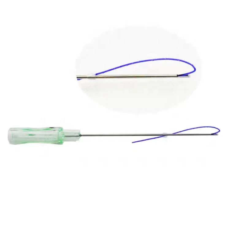 
21G 60mm W blunt cannula needle cog fios de pdo thread lift for face lifting korea 