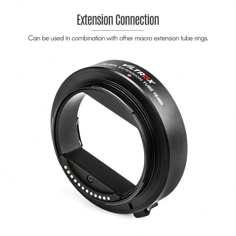 Viltrox DG-GFX Extension Tube 18mm Lens Adapter Ring Auto Focus For Fujifilm GFX-mount GFX 50S 50R