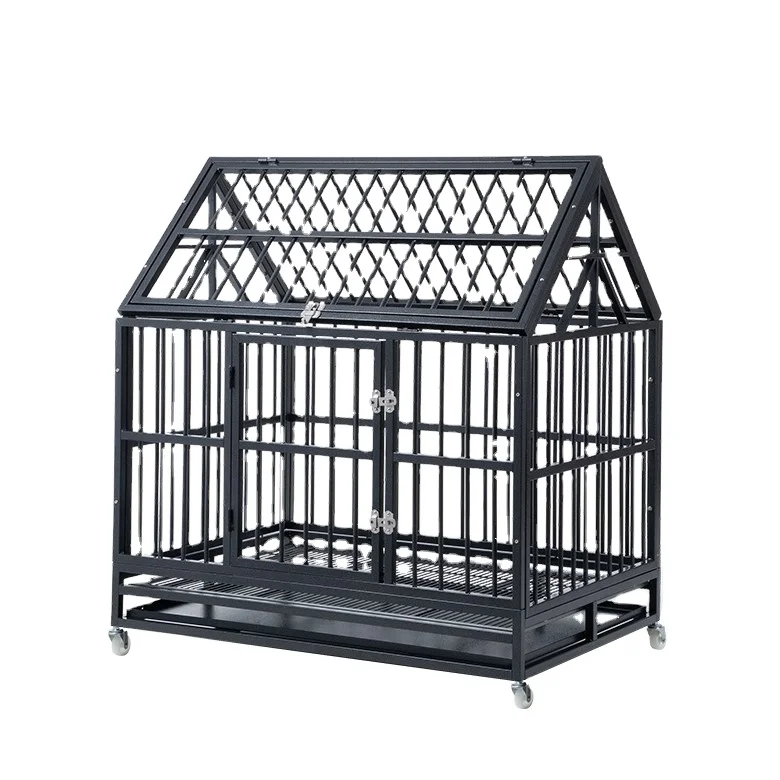 Heavy Duty Strong Stainless Steel Pet Kennel Crate Playpen Dog Cage with Wheels