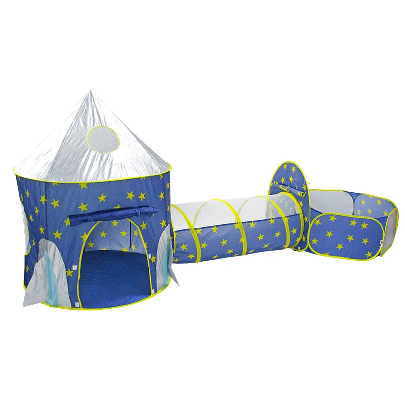 
sleepover party kids teepee tent with tunnel and sea ball pool 