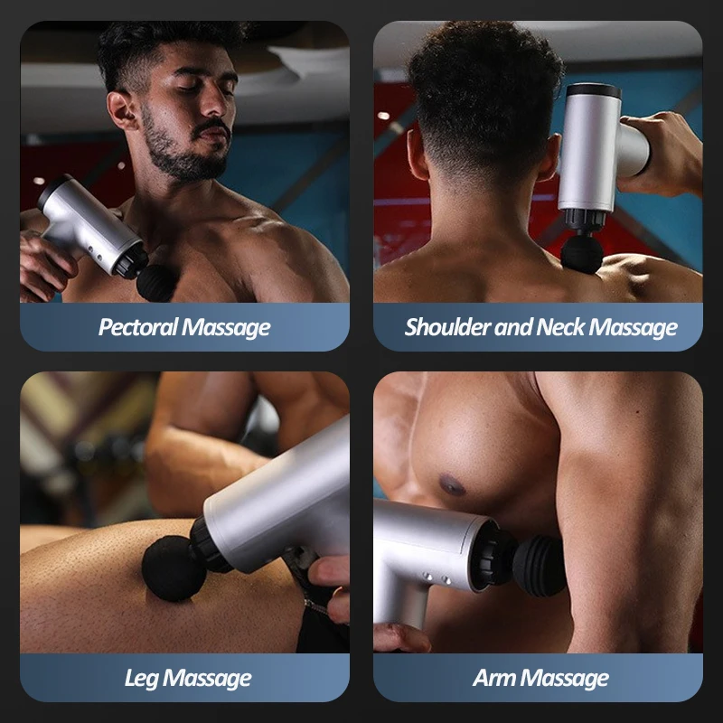 Deep Muscle Massage Gun Relax Portable Fascia Gun Machine Lcd Display Percussion Massage Body Massager 99-speed Control