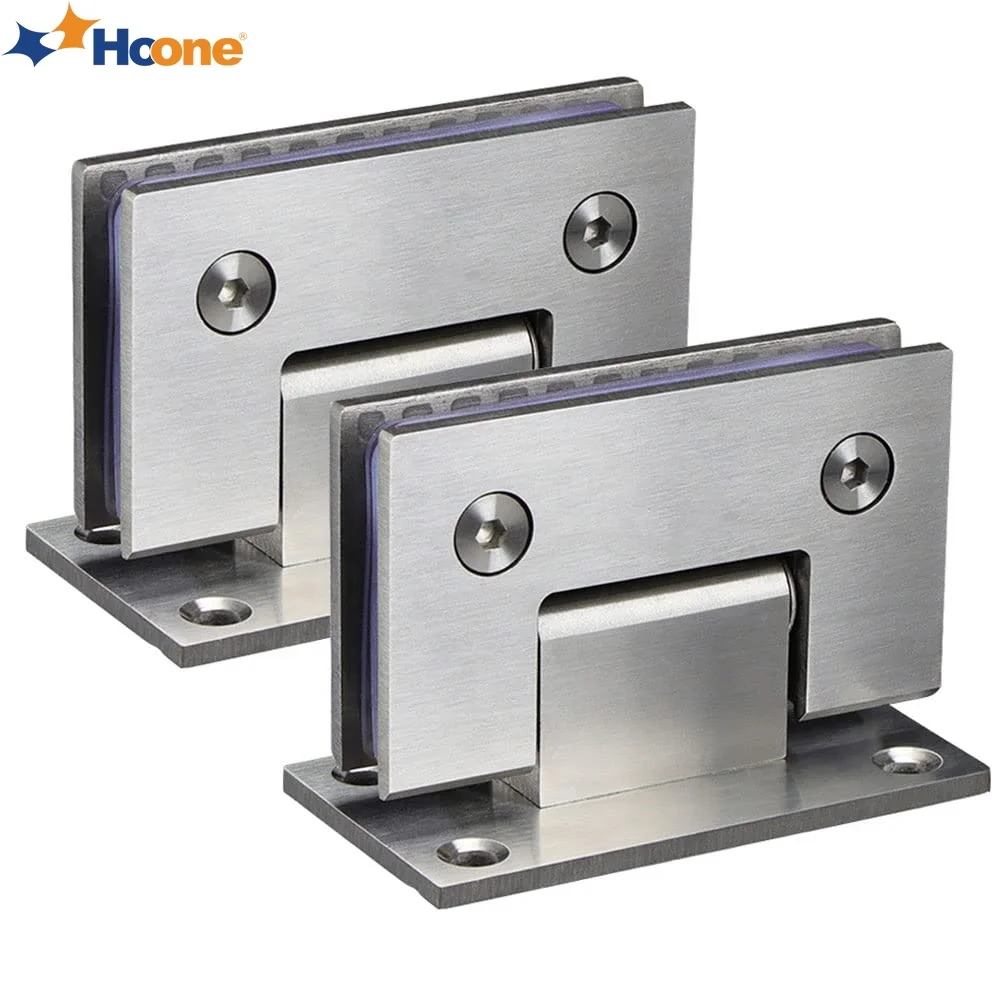 Hoone 180 90 Degree Adjustable Bathroom Door Pivoted Hinges Stainless Steel Shower Room Door Wall Mount Glass Hinge